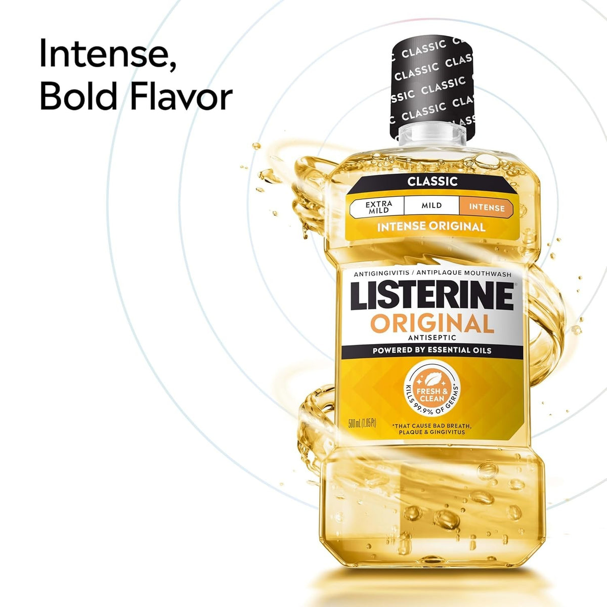 Antiseptic Mouthwash for Bad Breath & Plaque - 1L
