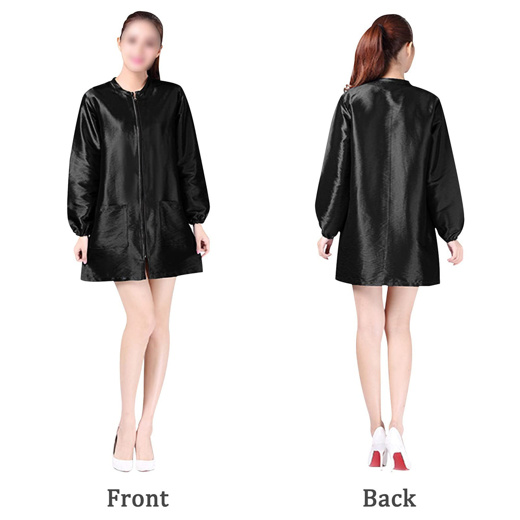 Waterproof Salon Stylist Jacket with Pockets - Professional Hair Cape