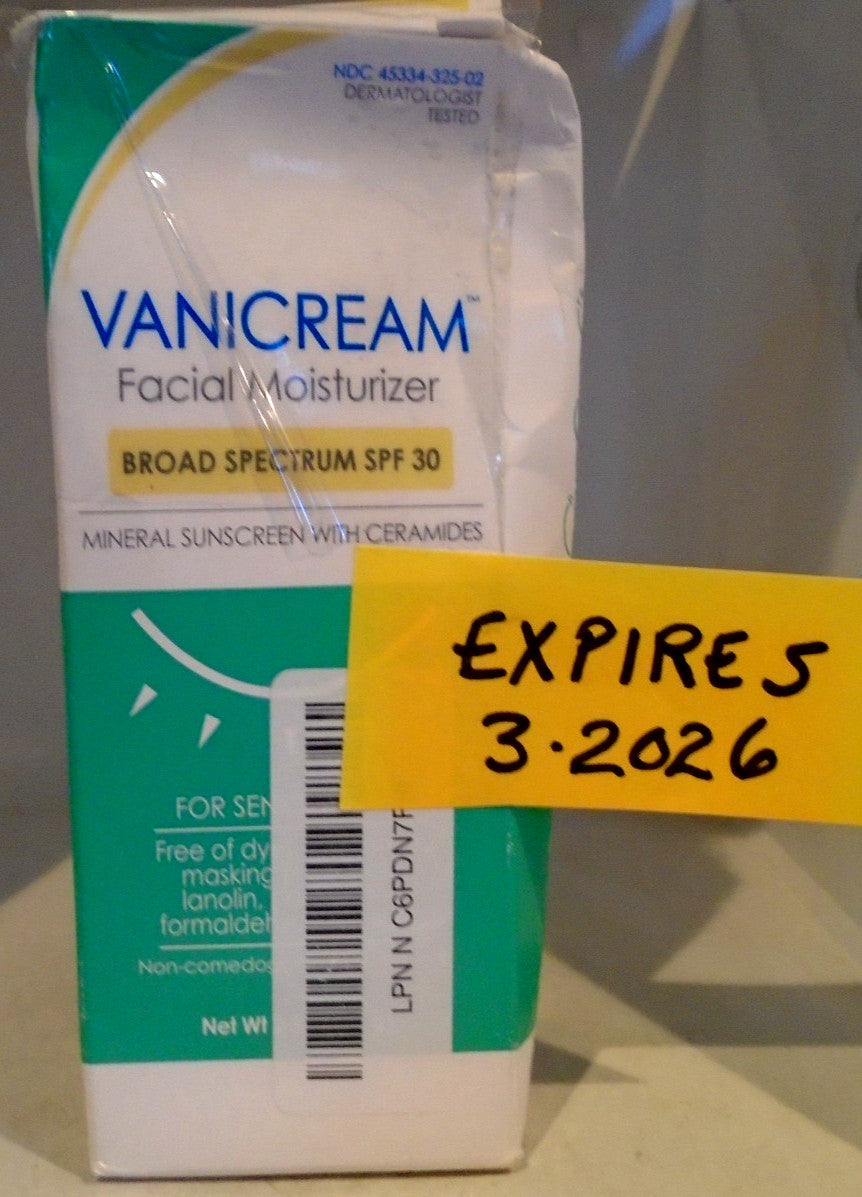 Vanicream SPF 30 Facial Moisturizer for Sensitive Skin 2.5oz Sealed