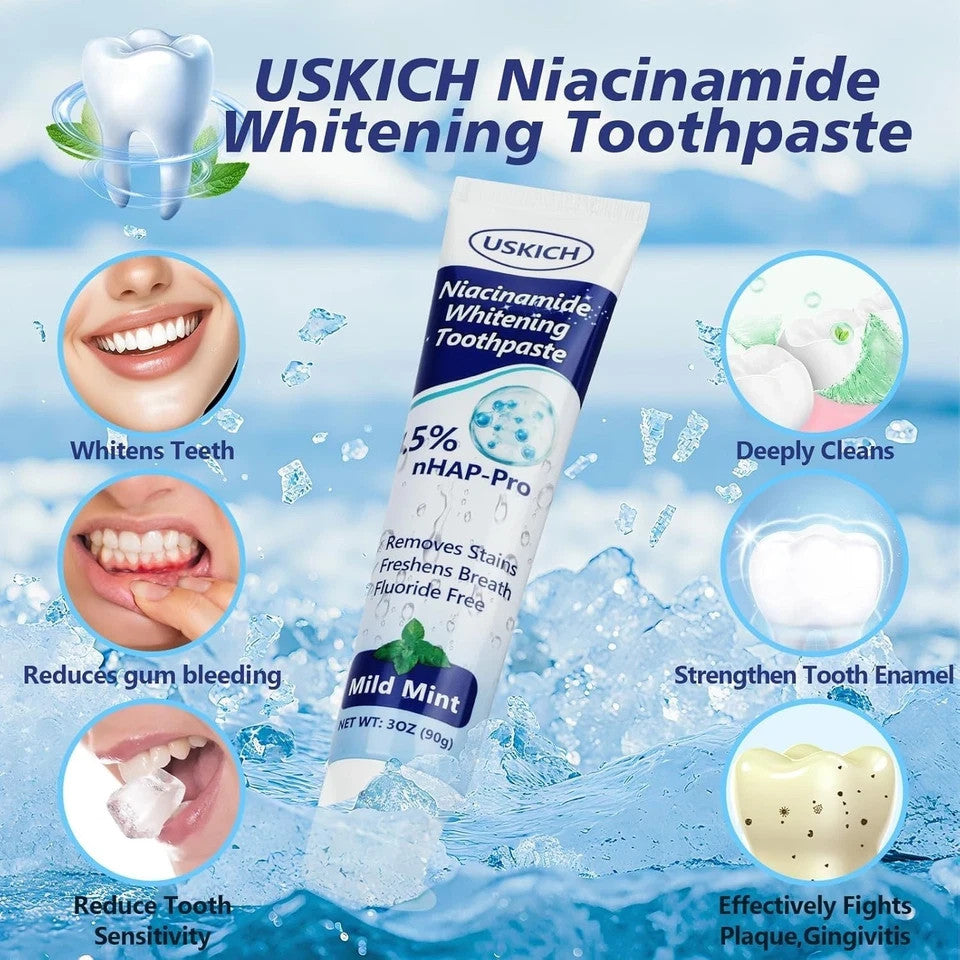 Nano-Hydroxyapatite Whitening Toothpaste 3 Pack - Gentle Enamel Care & Fresh Breath