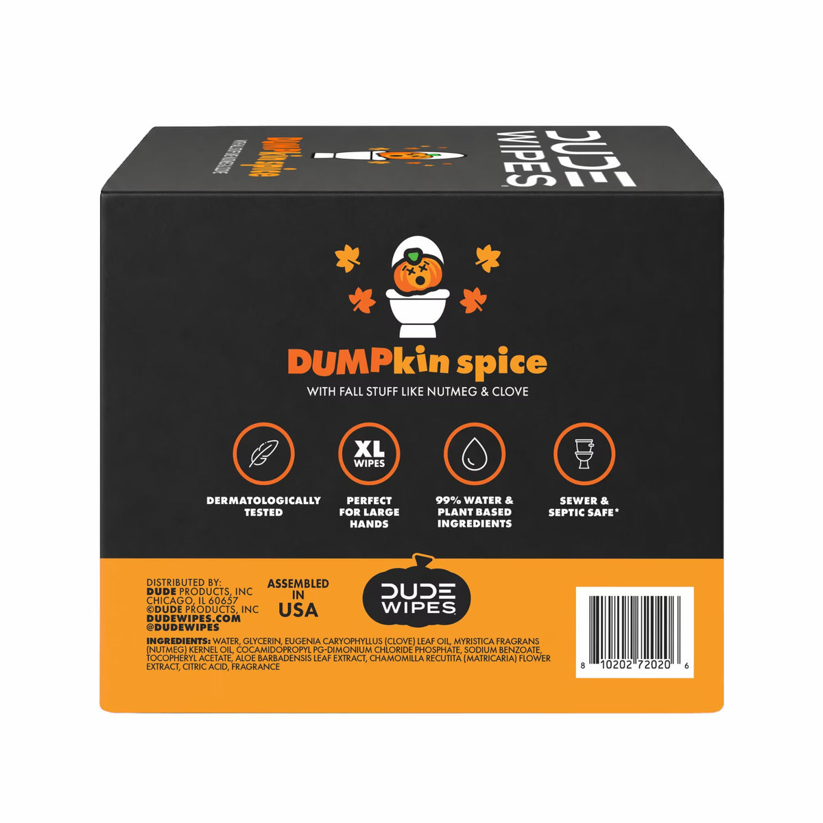 8 Pack Extra-Large Fall Scent Flushable Wipes - Pumpkin Spice, 384 Ct