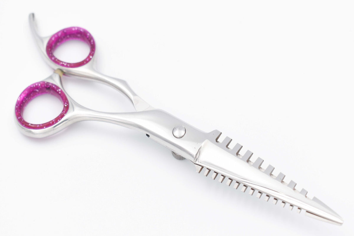 6 Inch Hair Cutting & Thinning Shears with Fish Bone Handle - Professional Barber Scissors