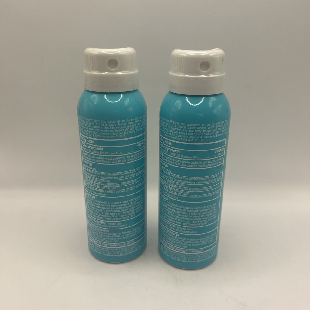 Organic Sunscreen SPF 50 Guava Mango Spray Lot of 2, 3 Oz Sealed