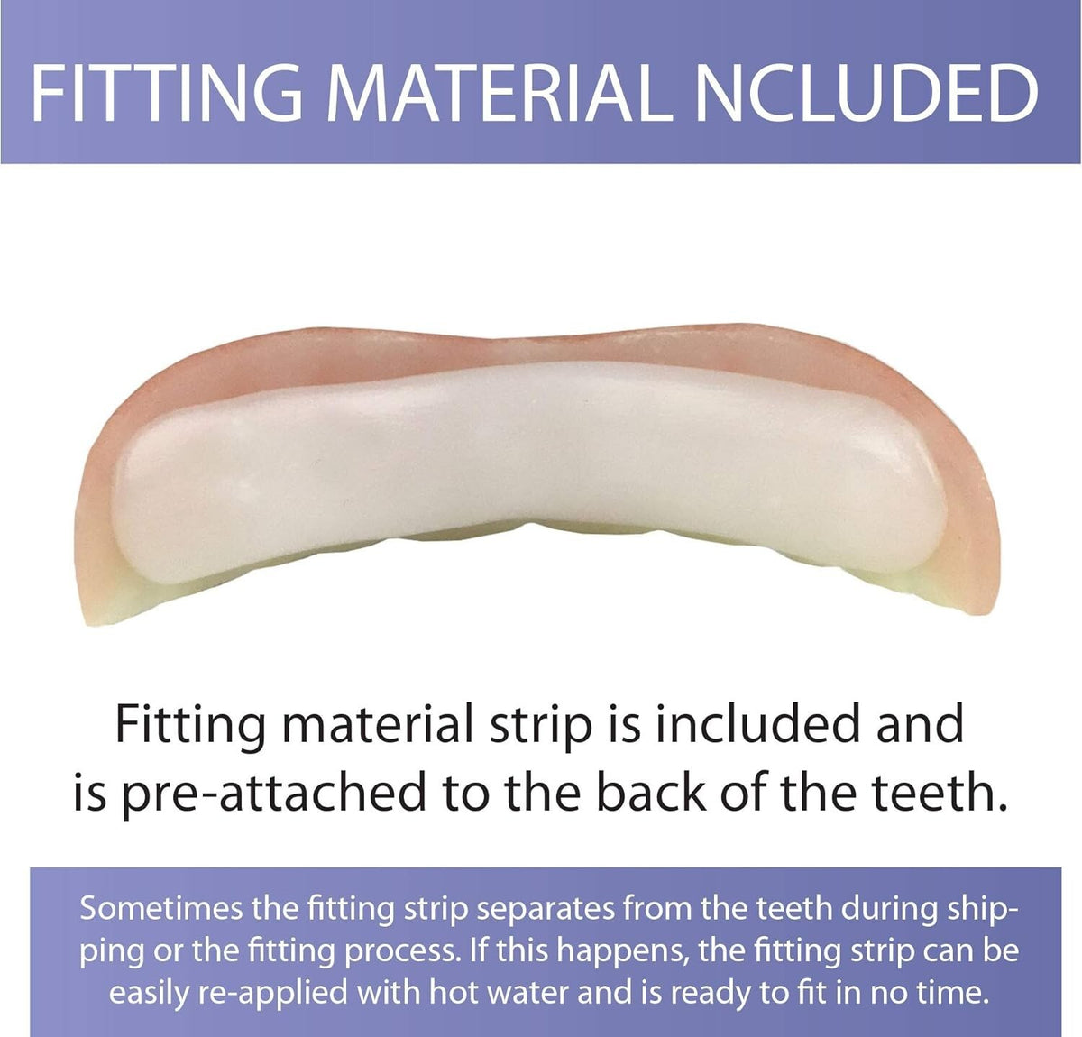 Custom Cosmetic Upper Teeth Set - Stain-Resistant, Home Fitting Included