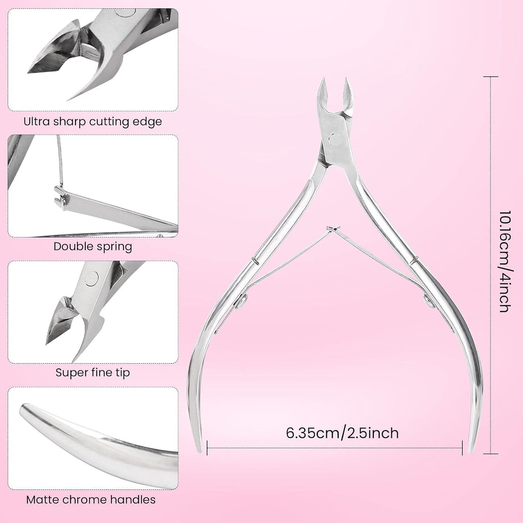 Professional Stainless Steel Nail Cuticle Trimmer - Precise Nail Care Tool