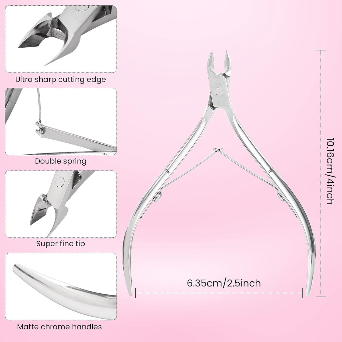 Professional Stainless Steel Nail Cuticle Trimmer - Precise Nail Care Tool