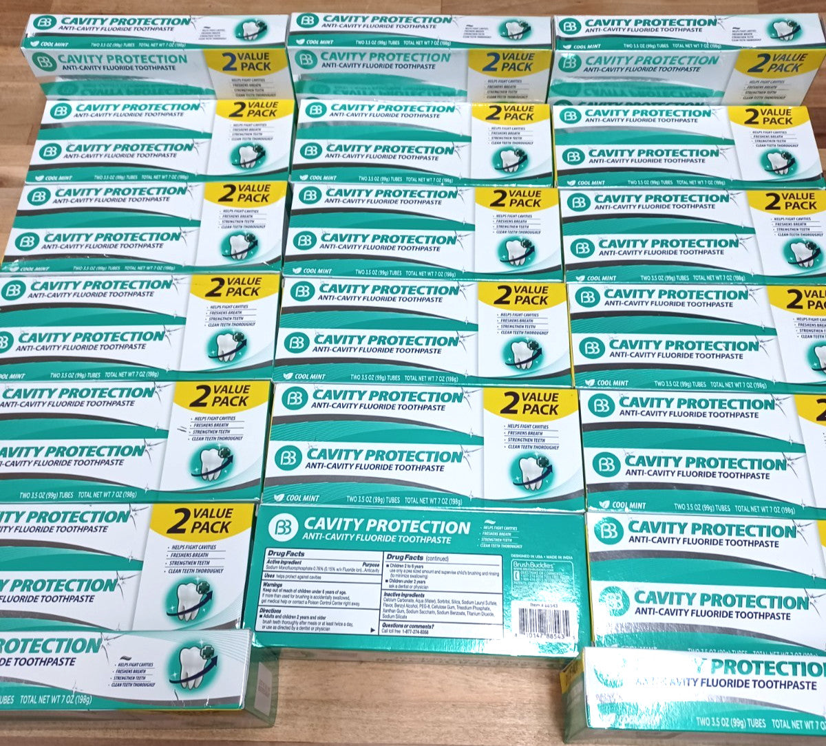20 Pack Anti-Cavity Fluoride Toothpaste Cool Mint 3.5 oz Tubes | Oral Care