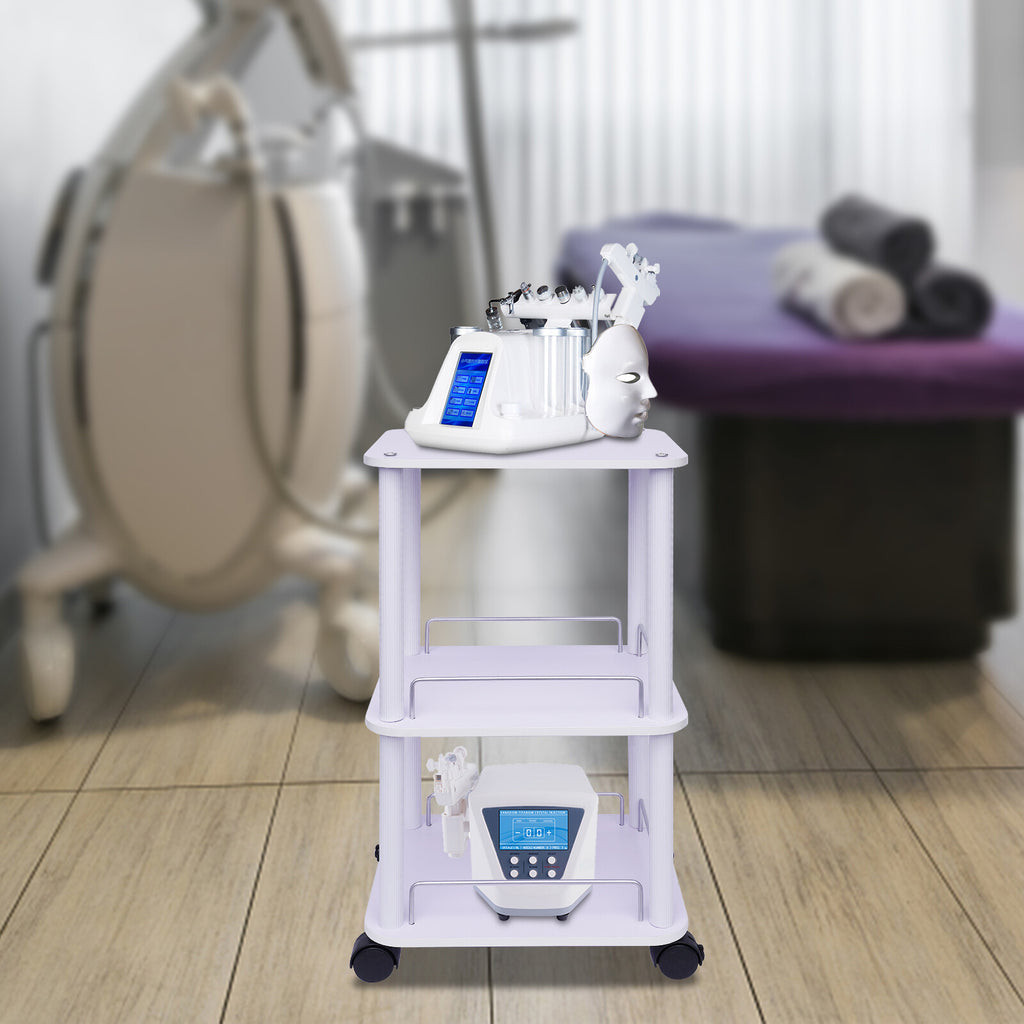 Salon & Spa Beauty Trolley Cart with 3 Shelves and 360° Wheels
