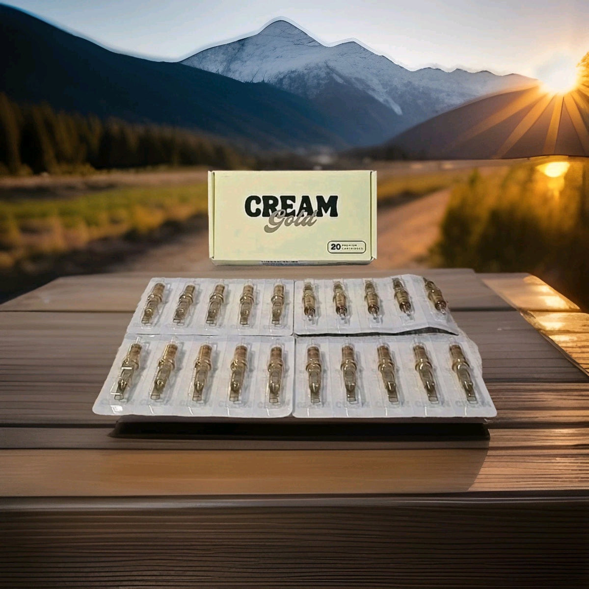 Cream Gold Cartridges 9 Magnum - 20 New Sealed Tattoo Needles