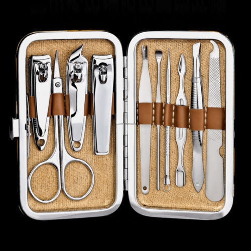 Manicure Pedicure Nail Care Set 10Pcs Travel Grooming Kit for Men & Women