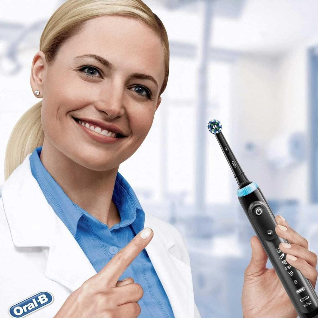 Electric Toothbrush Replacement Heads Black 8 Count - Compatible with Oral-B