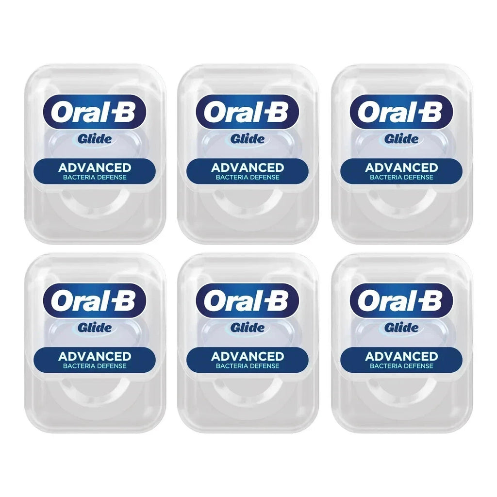 Oral B Glide Bacteria Defense Dental Floss 6-Pack, 288.7 Yards, Advanced Oral Care