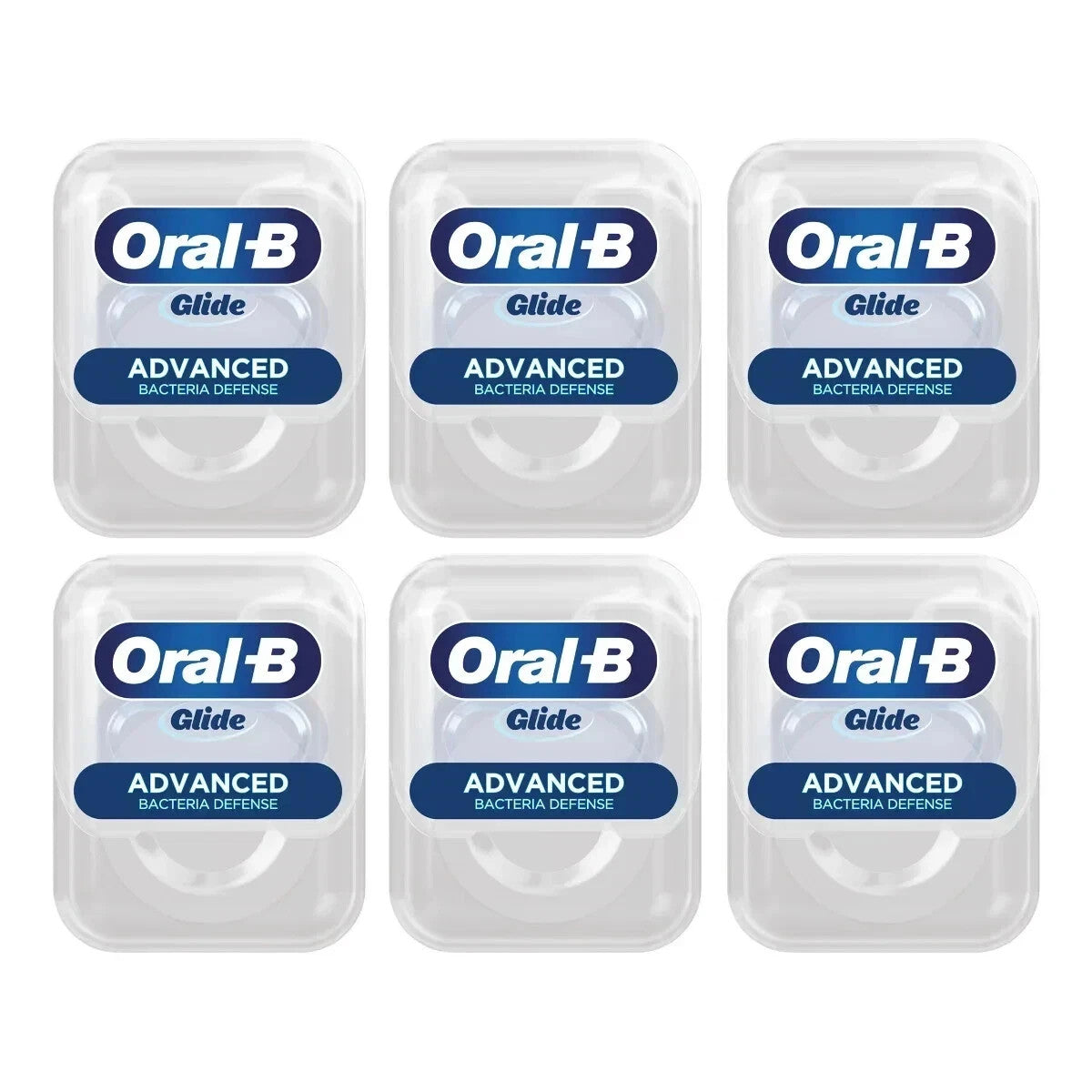 Oral B Glide Bacteria Defense Dental Floss 6-Pack, 288.7 Yards, Advanced Oral Care