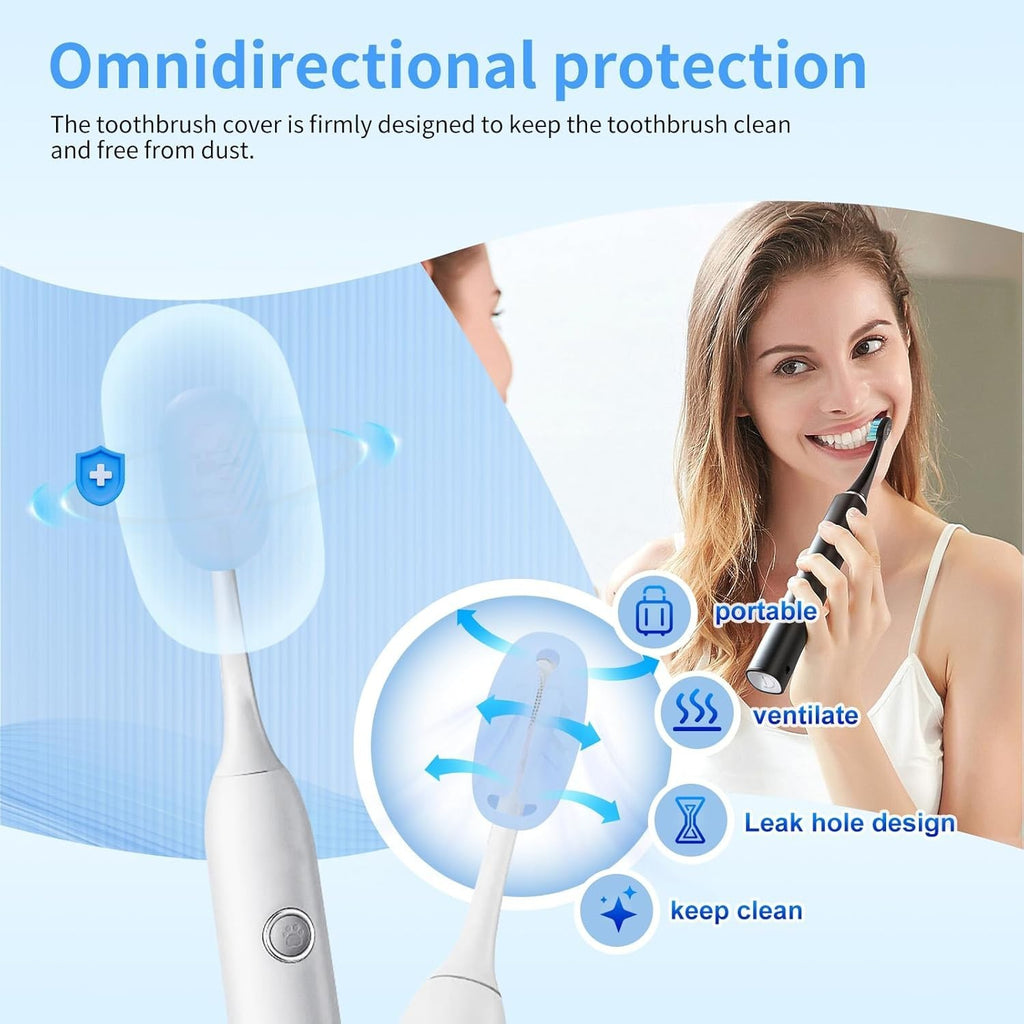 Silicone Toothbrush Covers - Secure Fit for Manual & Electric Brushes