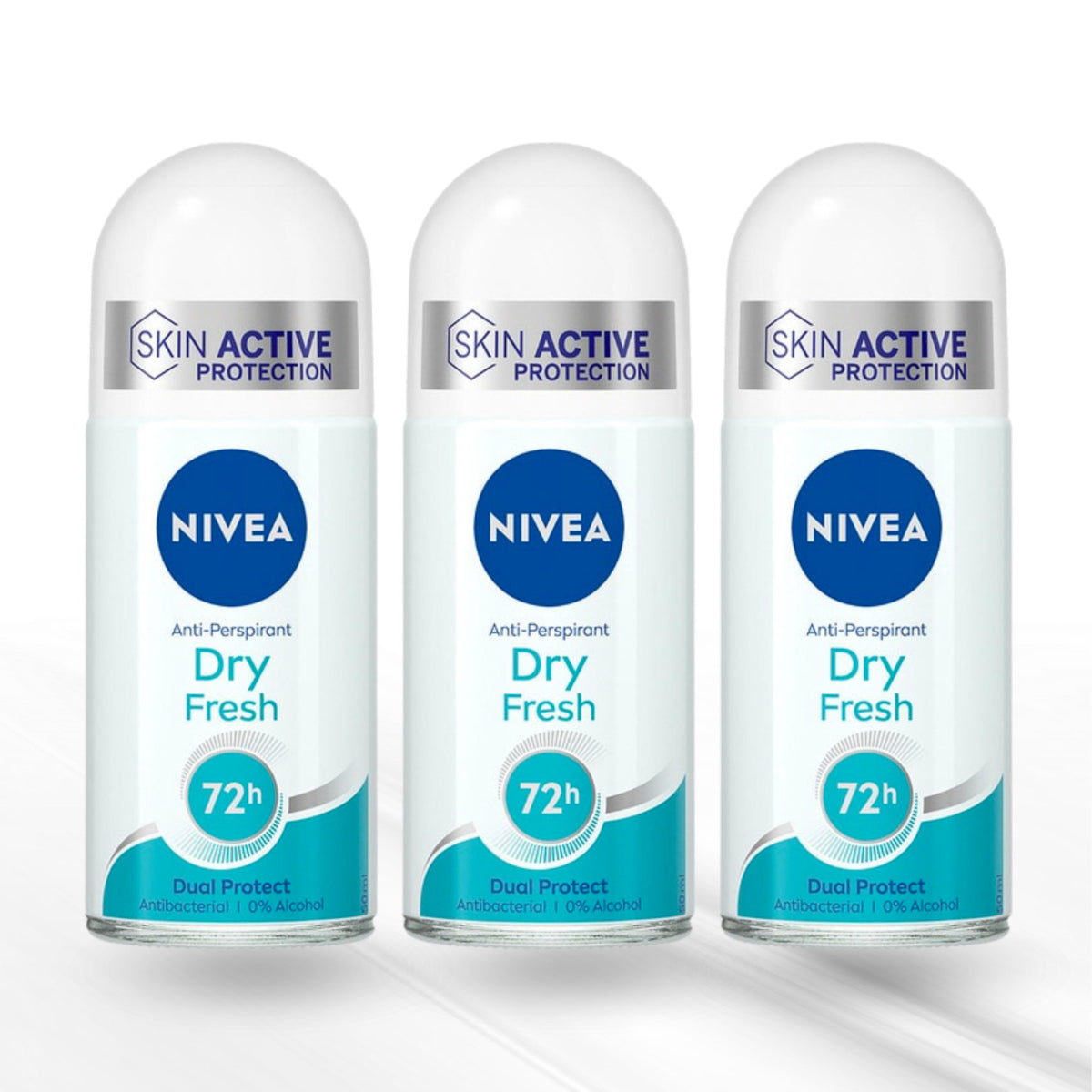 Nivea Anti-Perspirant Dry Fresh 72H Deodorant Alcohol-Free Pack of 3