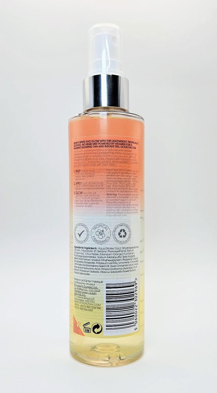 Self Tan Water Body Mist with Vitamins - Bronzing Spray 6.7oz