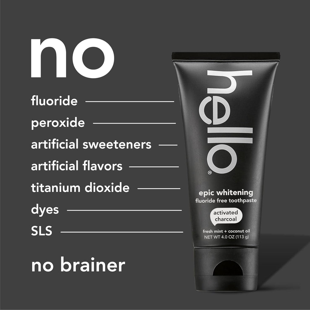 Activated Charcoal Toothpaste Fluoride-Free 4 oz Fresh Mint - Vegan & Gentle
