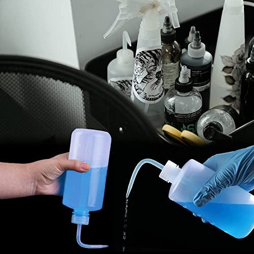 500ml Tattoo Wash Bottle Set of 2 - Squeeze Bottles with Graduated Measurements