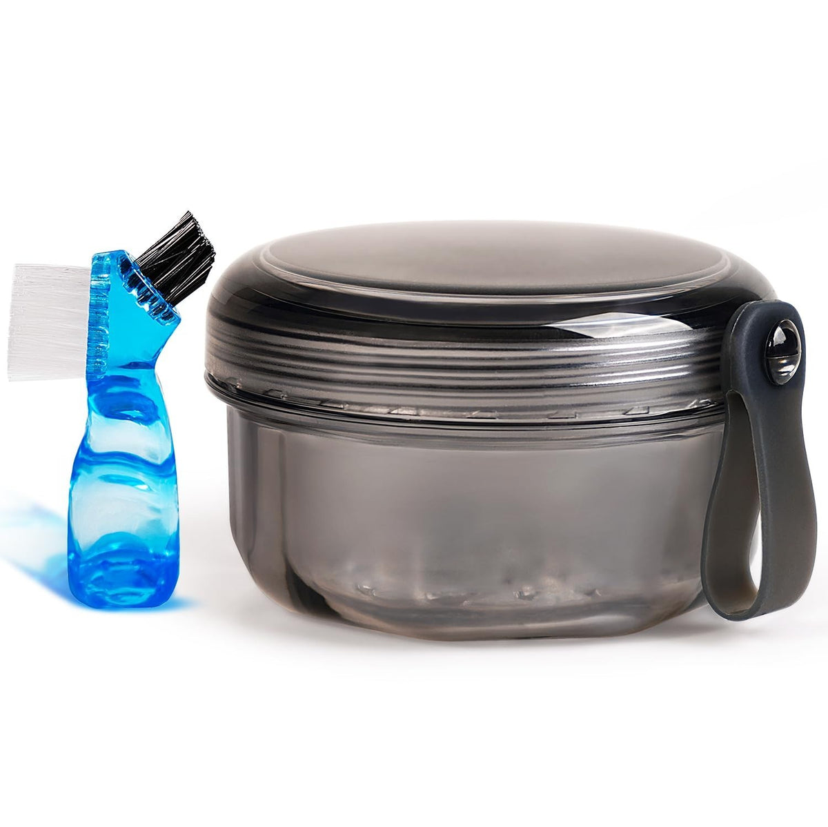 Leakproof Denture Case with Soaking Basket - Travel Friendly, BPA Free