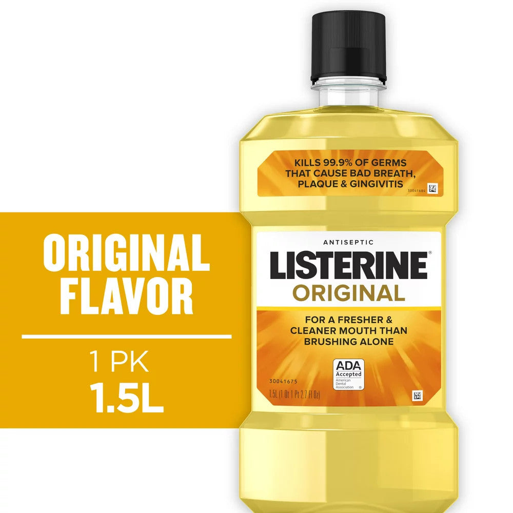 Antiseptic Mouthwash for Bad Breath and Plaque - 1.5L