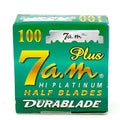 100 Replaceable Half Blades for Shavette & Barber Razors - Sharp Platinum Coated