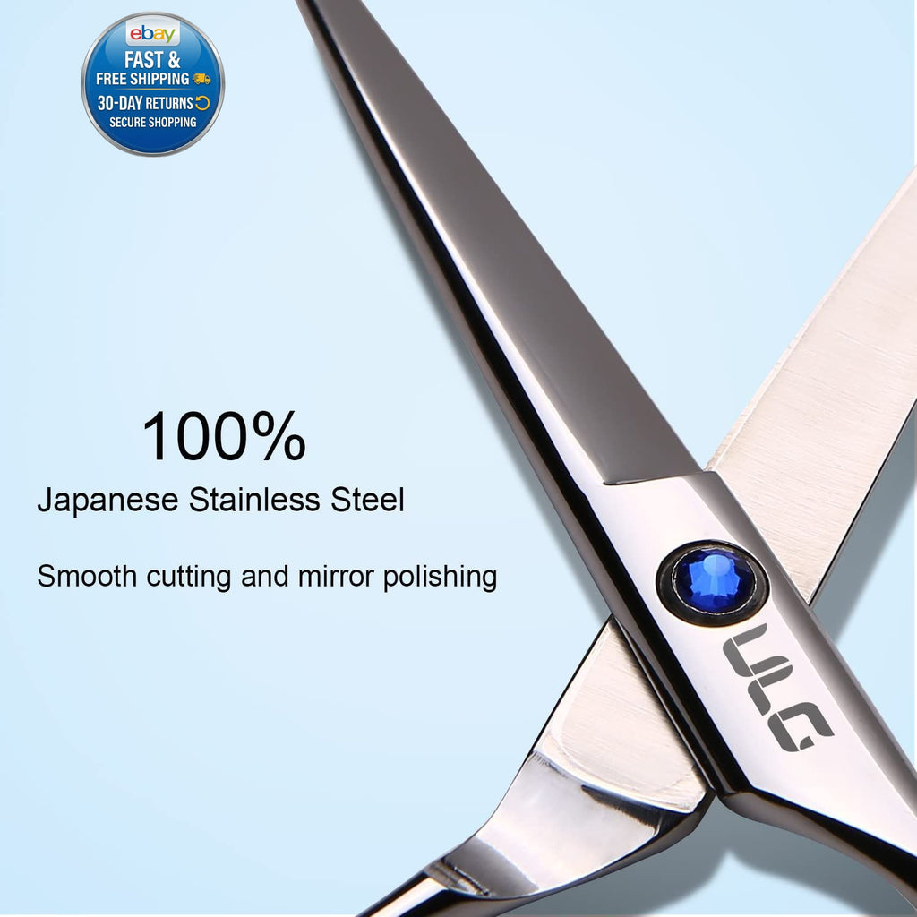 Professional Hair Cutting Scissors 6.5 Inch Blue Stainless Steel Barber Shears