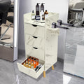 Salon Storage Cabinet with 4 Drawers and Hair Dryer Holders - Modern Style