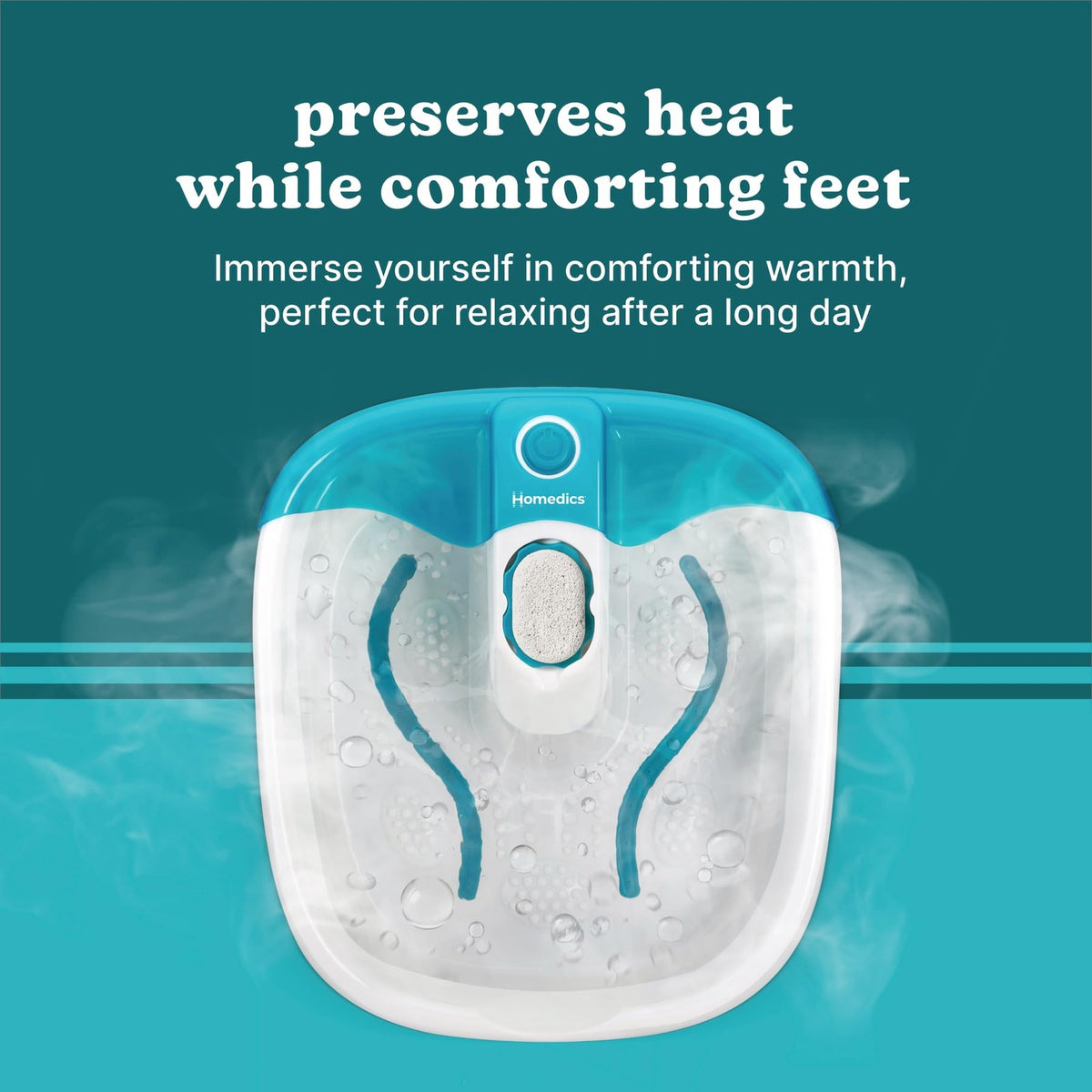 Foot Spa with Toe-Touch Control - Bubble Massage, Blue (Homedics)
