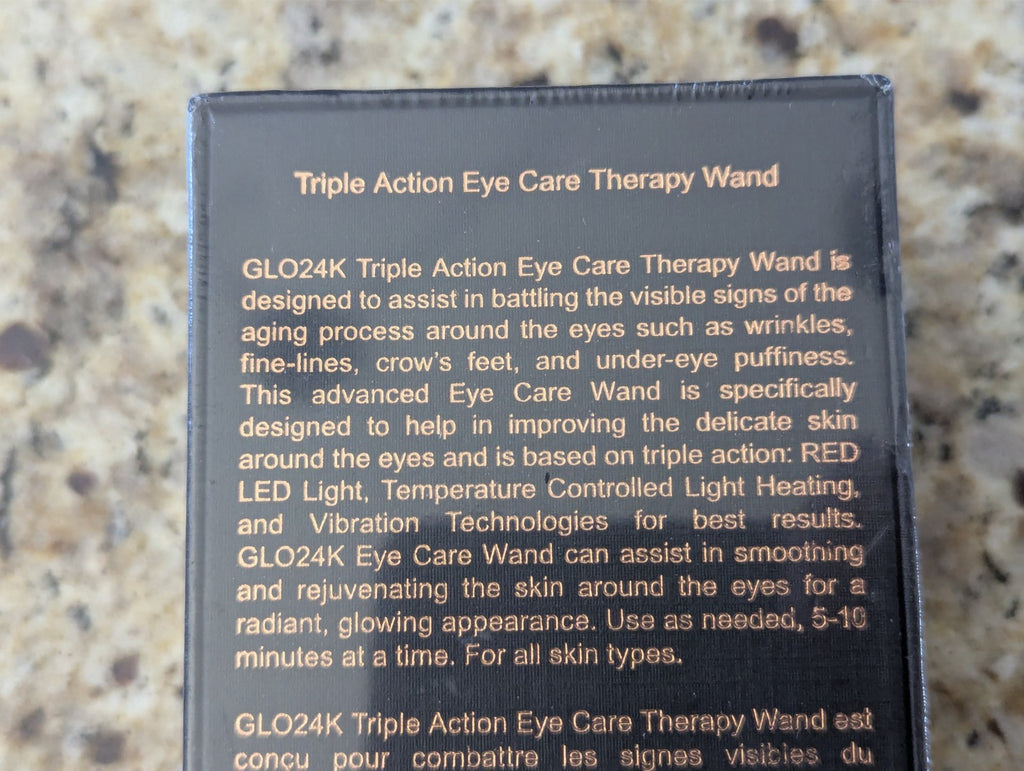 Triple Action Eye Care Wand with LED Light, Thermal & Vibrations