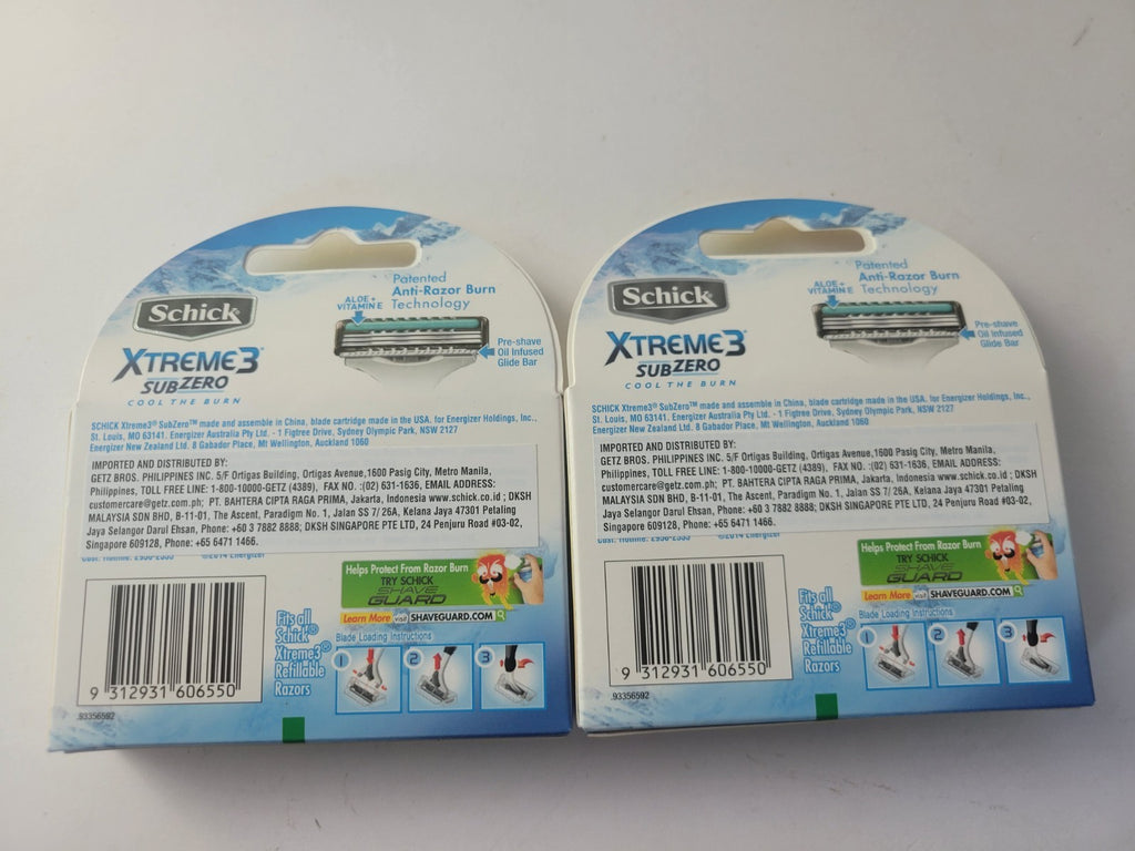 Schick Xtreme 3 Subzero Razor Cartridges 8-Pack - Compatible for Shaving
