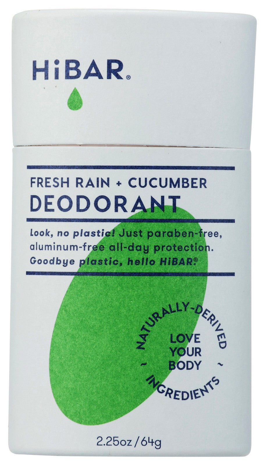 Hibar Rain Cucumber Deodorant 2.25 Oz 3-Pack - Aluminum & Paraben Free