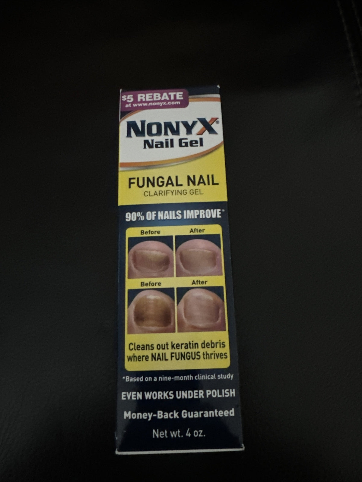 NonyX Nail Gel Treatment 4oz - Fungal Nail Clarifying Solution, 6-Month Supply