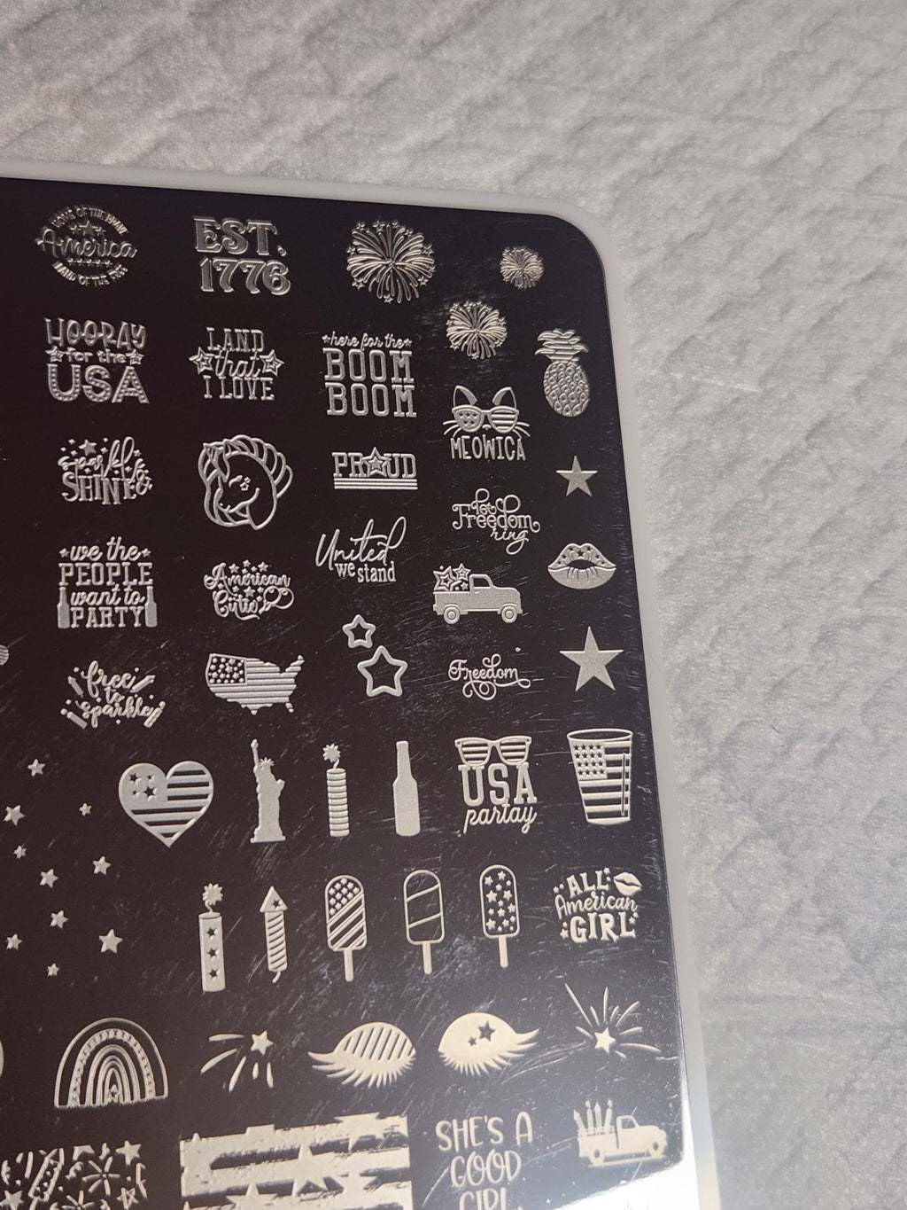 Lantern & Wren 1776 USA 4th of July Nail Stamping Plate - Patriotic Design