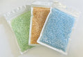 Pastel Green Peach and Blue Resin Half Pearl Crafting Gems 3mm Set
