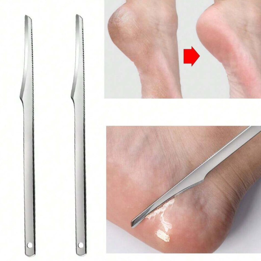 2-Pack Foot Heel Scraper Callus Remover for Pedicure & Foot Care