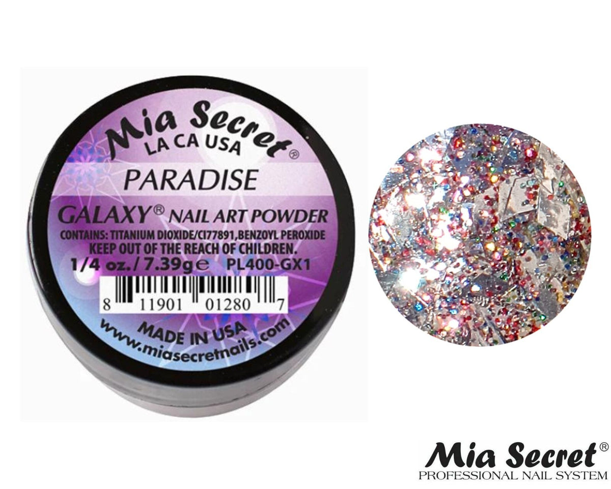 Galaxy Collection Nail Art Powder - Paradise, 1/4oz Acrylic Powder