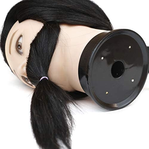 12 Inch Male Human Hair Mannequin Head for Hairdressing Training & Barber Practice