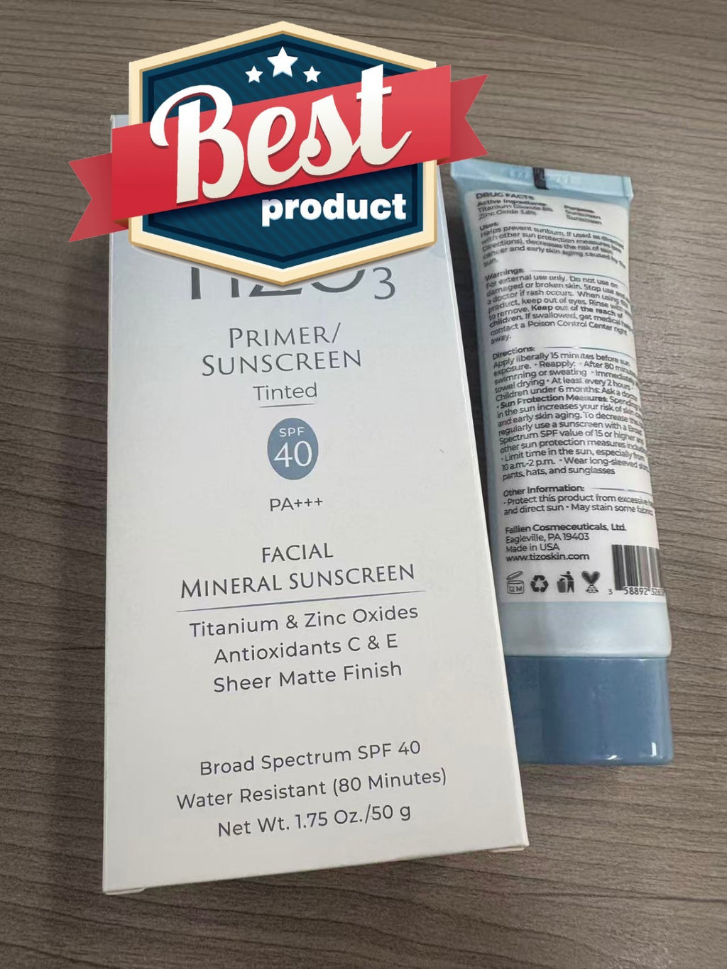 Tinted SPF40 Mineral Sunscreen with SPF 40 - 1.75 oz Facial Sun Protection