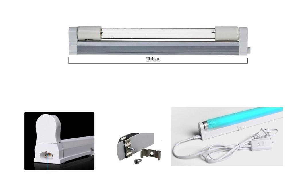 UVC Light Sanitizer with Ozone Disinfection 6W Wall Mount & Portable