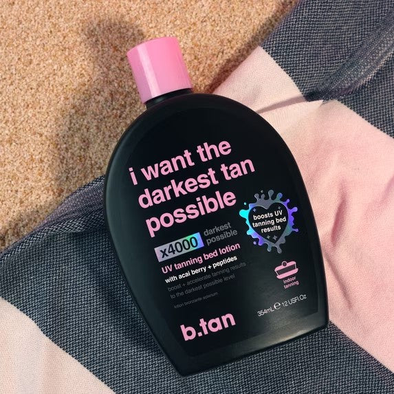 Dark Tanning Bed Lotion with Peptides & Acai Berry - 12 Fl Oz