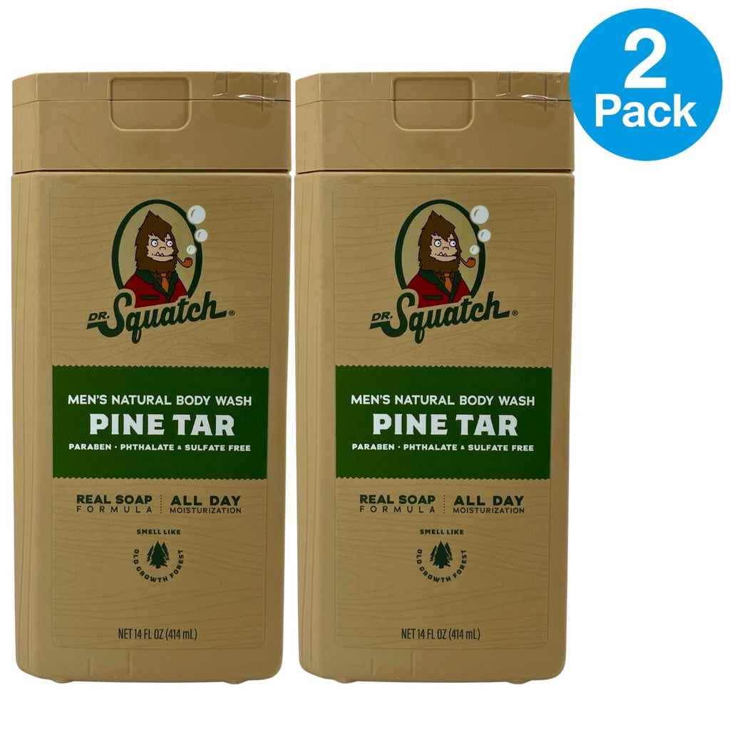 Men's Natural Pine Tar Body Wash - Deep Clean & Moisturize 14oz 2-Pack
