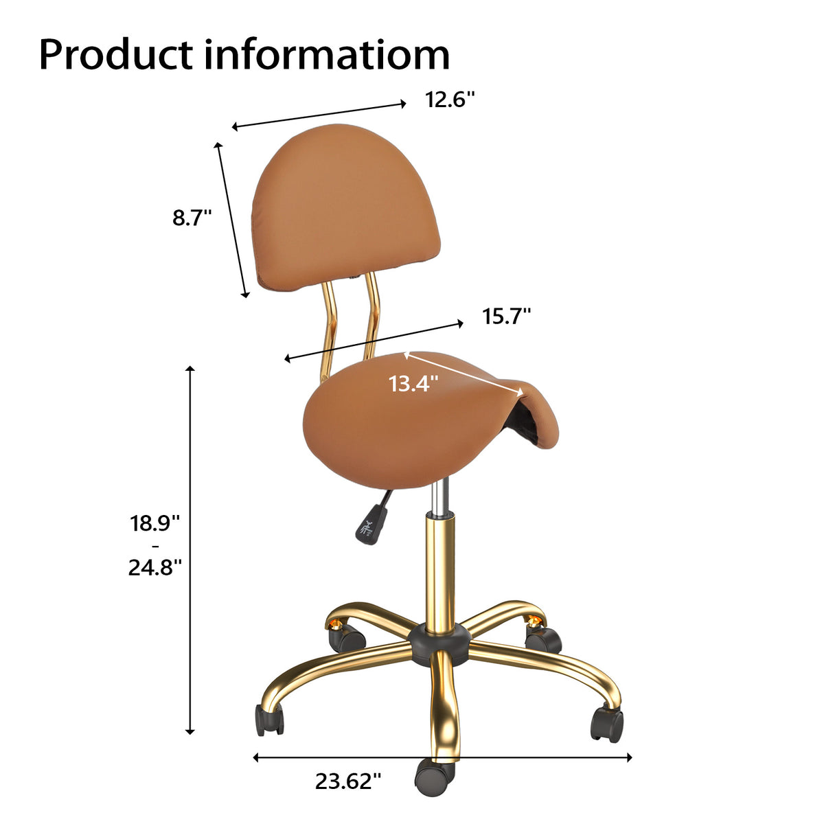 Heavy Duty Adjustable Office Drafting Stool with 400 Lb Capacity, Swivel & Hydraulic Height