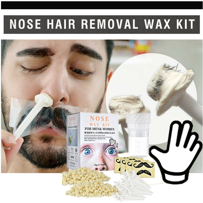 Nose Hair Wax Kit for Men and Women - Painless Nose Hair Removal 50g