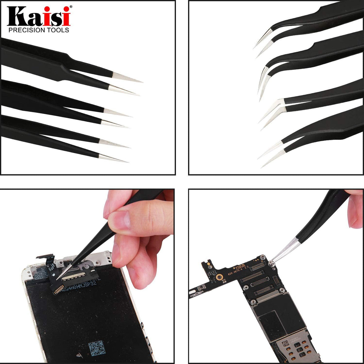 14-Piece Anti-Static Precision Tweezers Set for Electronics & Jewelry