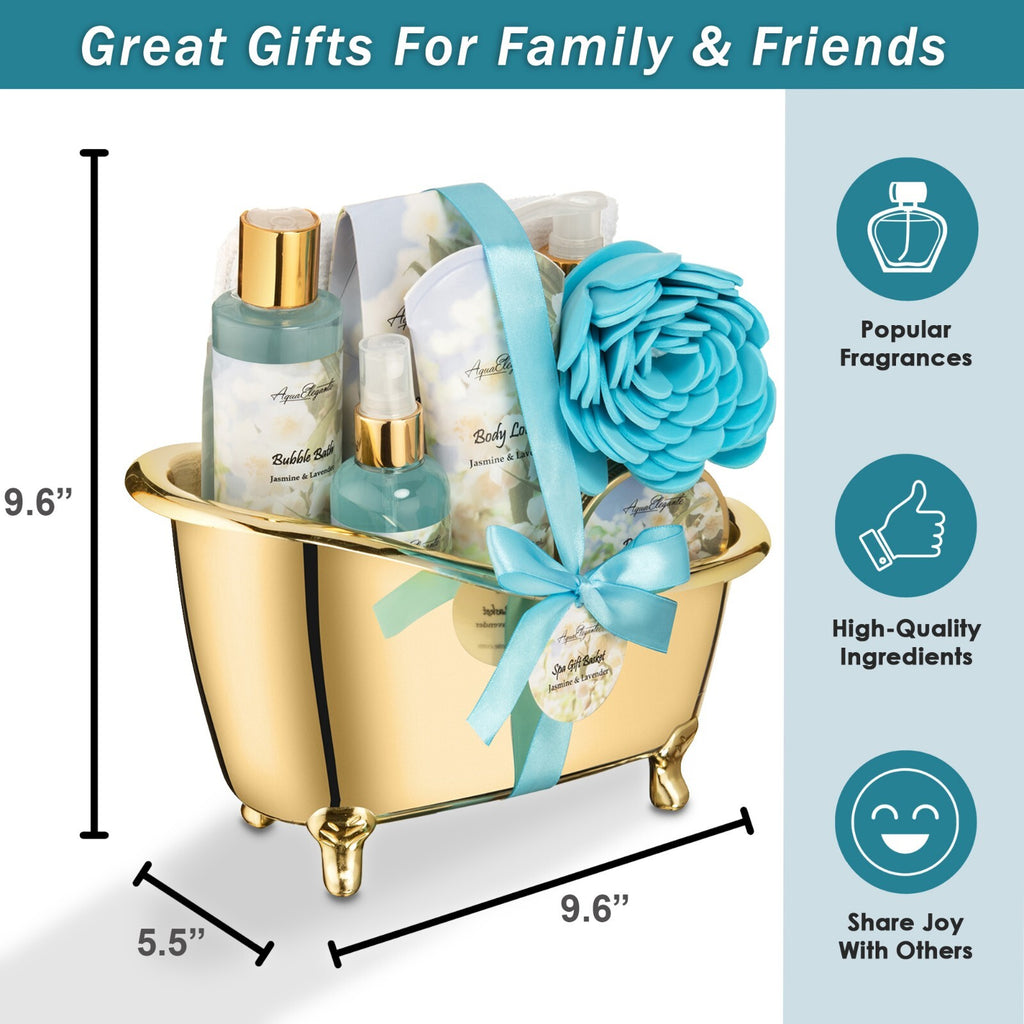 Luxury Spa Gift Basket for Women with Jasmine & Lavender Set – Bath & Body
