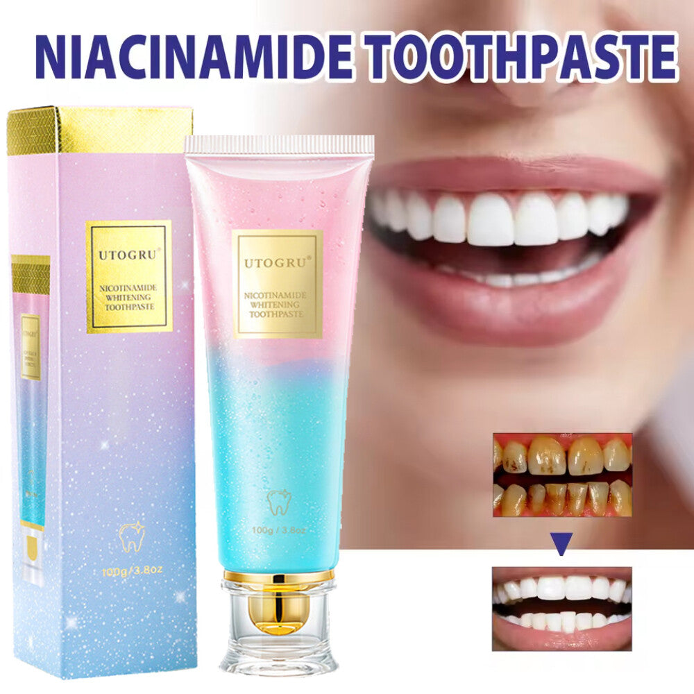 Niacinamide Whitening Toothpaste - Natural Enamel Safe Toothpaste for Bright Smile