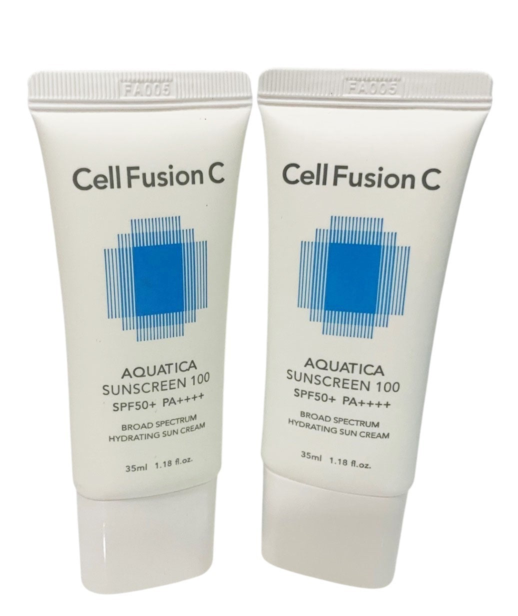 Cell Fusion C Aquatica Sunscreen SPF 50+ Hydrating Sun Cream Set of 2
