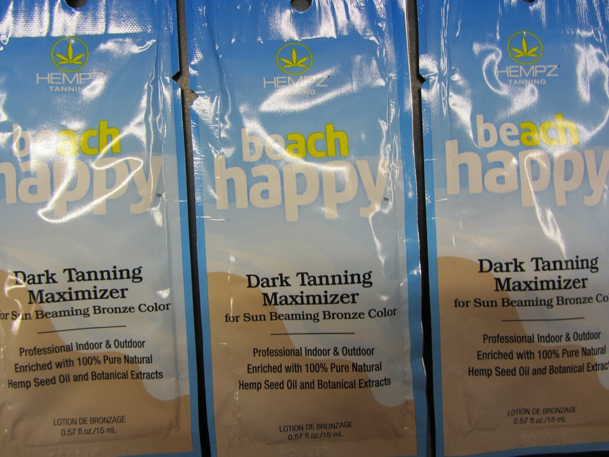 Hempz Beach Happy Dark Tanning Lotion Pack - Moisturizing, Fast-Absorbing