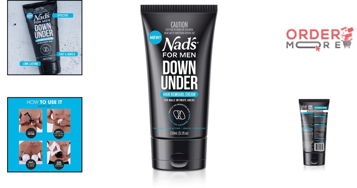 Men's Intimate Hair Removal Cream - Cruelty-Free, Painless, All Skin Types