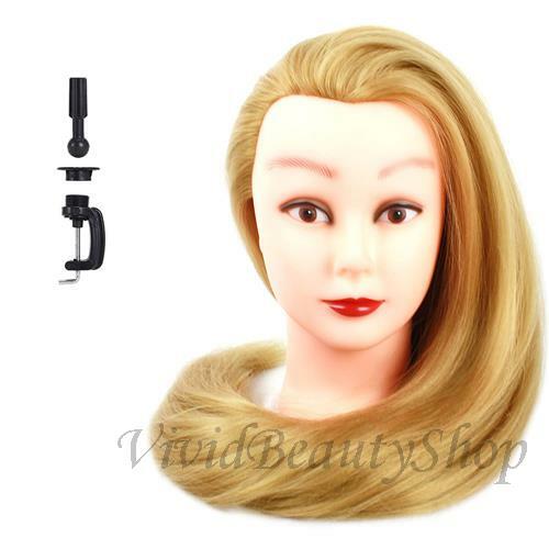 32-Inch Cosmetology Mannequin Hair Wig Head for Hair Styling Practice - Blonde